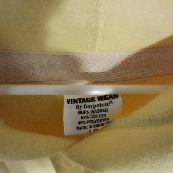 SWEATSHIRT TYPE HOODIE-- YELLOW SIZE LARGE (NWT) - Picture 6 of 8